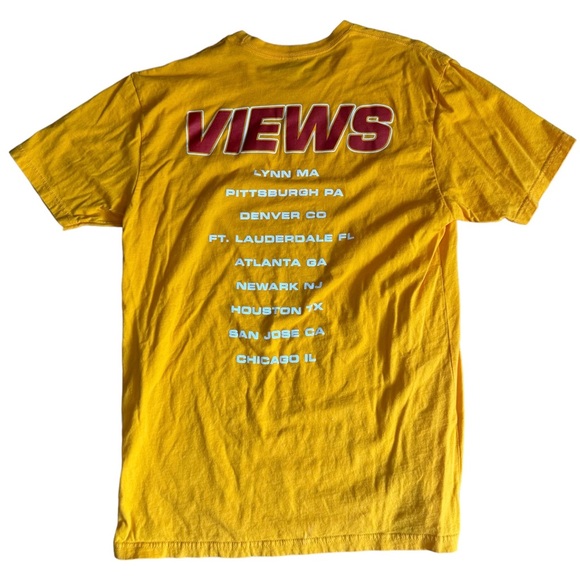 Drake Views Summer Sixteen Tour Size Large Men’s 2016 Album Promo Yellow T-shirt - Picture 2 of 4